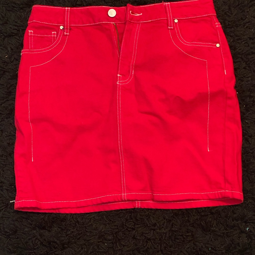 Red skirt